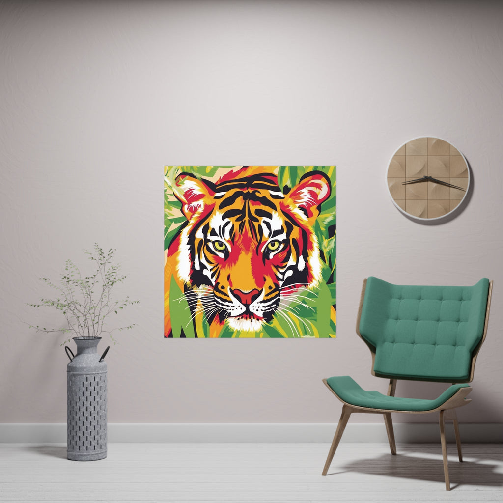 Tiger Face Art Print - Savanna Animal Poster Poster - Blululi