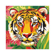 Tiger Face Poster - Savanna Wildlife Art Poster - Blululi