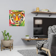 Tiger Face Poster - Savanna Wildlife Art Poster - Blululi