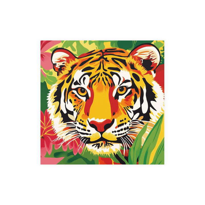 Tiger Face Poster - Savanna Wildlife Art Poster - Blululi