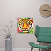 Tiger Face Poster - Savanna Wildlife Art Poster - Blululi