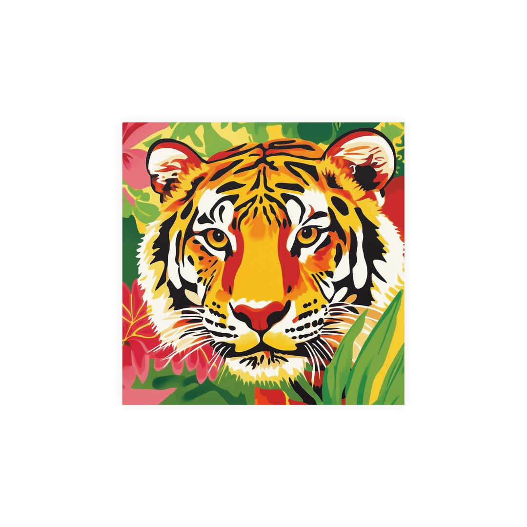 Tiger Face Poster - Savanna Wildlife Art Poster - Blululi