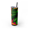 Tropical Botanical Design Skinny Tumbler, 20oz, Keeps Drinks Hot/Cold, BPA - Free - Blululi