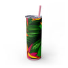 Tropical Botanical Design Skinny Tumbler, 20oz, Keeps Drinks Hot/Cold, BPA - Free - Blululi