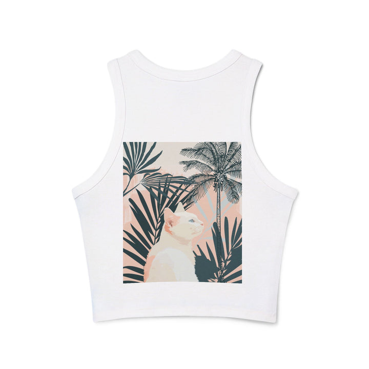 Tropical Cat Racerback Tank Top Tank Top - Blululi