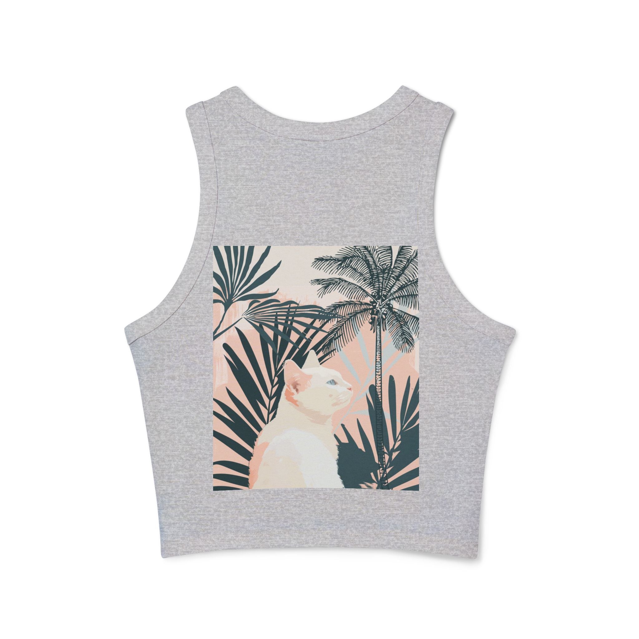 Tropical Cat Racerback Tank Top Tank Top - Blululi