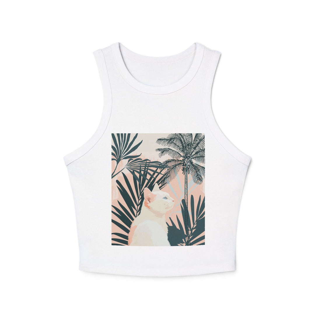 Tropical Cat Racerback Tank Top Tank Top - Blululi