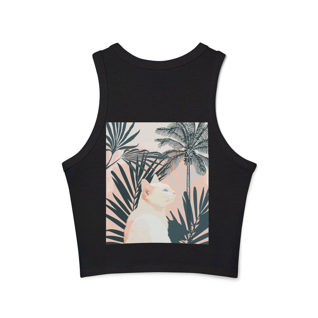 Tropical Cat Racerback Tank Top Tank Top - Blululi