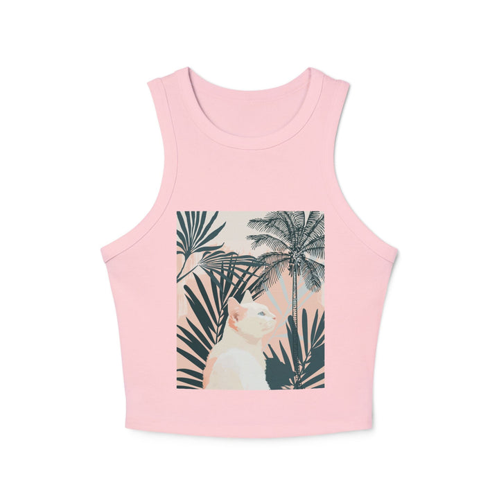 Tropical Cat Racerback Tank Top Tank Top - Blululi