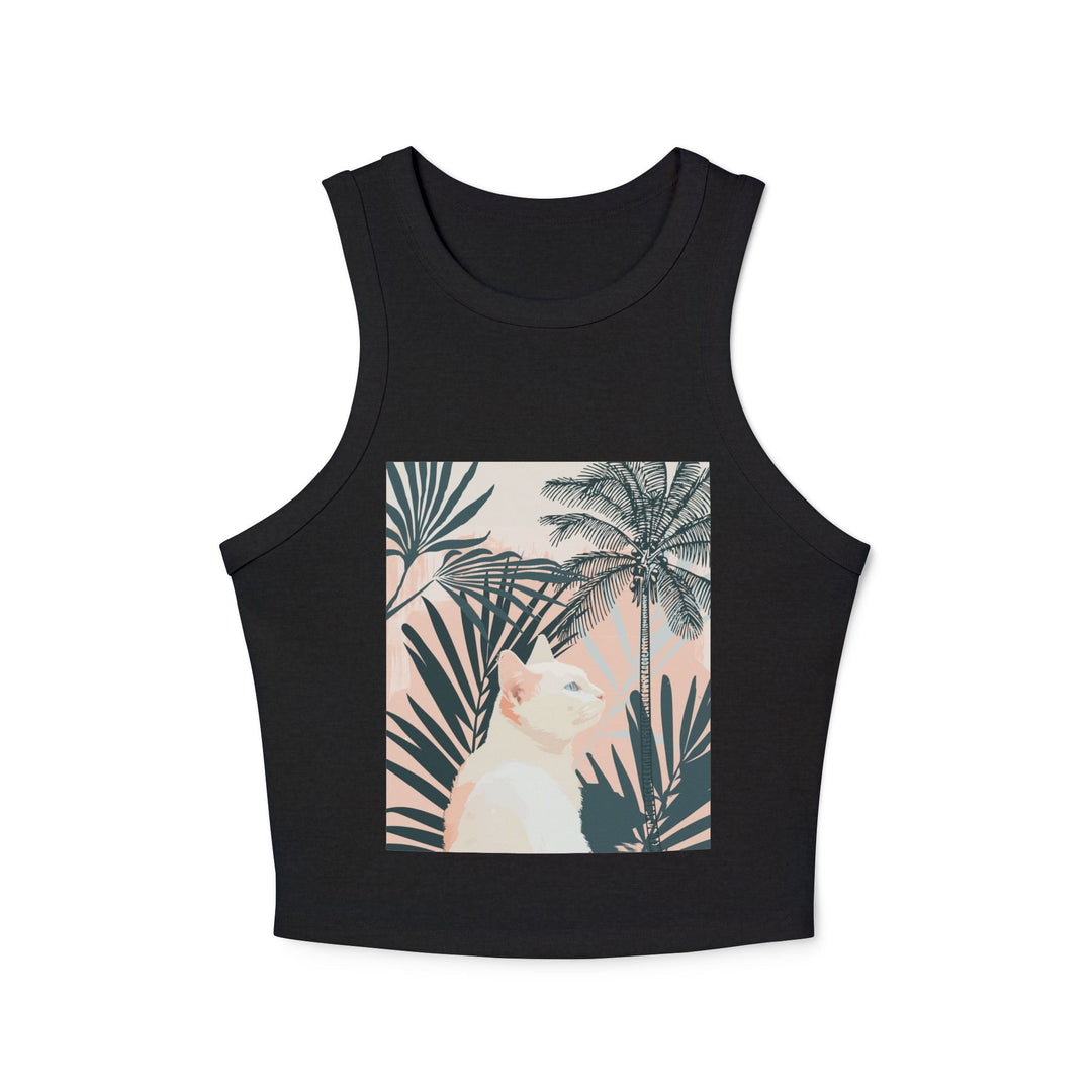 Tropical Cat Racerback Tank Top Tank Top - Blululi