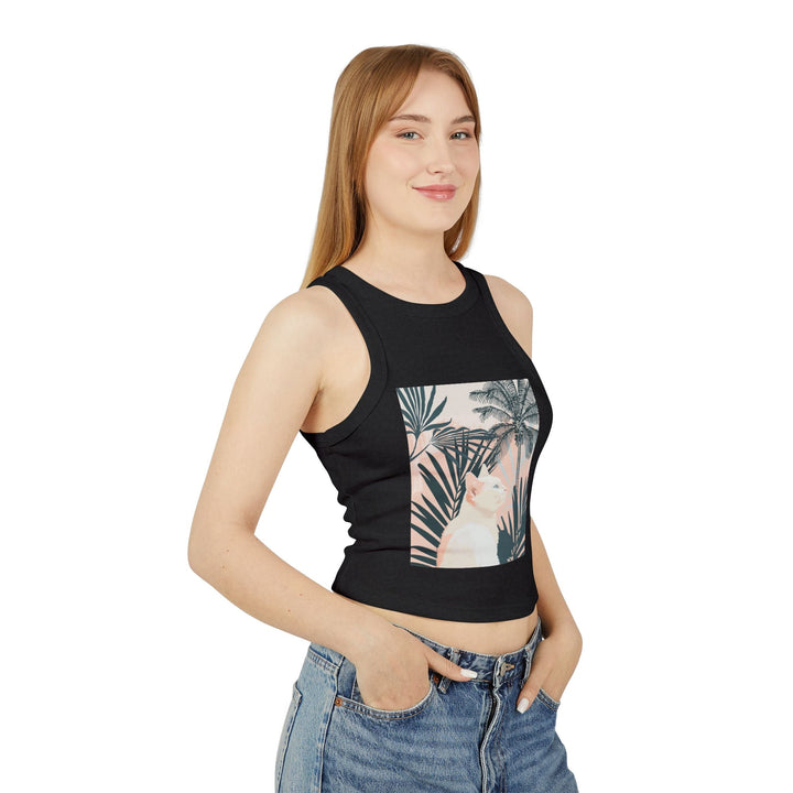 Tropical Cat Racerback Tank Top Tank Top - Blululi