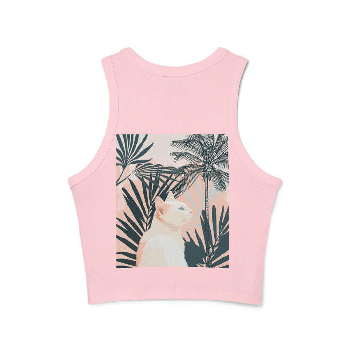 Tropical Cat Racerback Tank Top Tank Top - Blululi