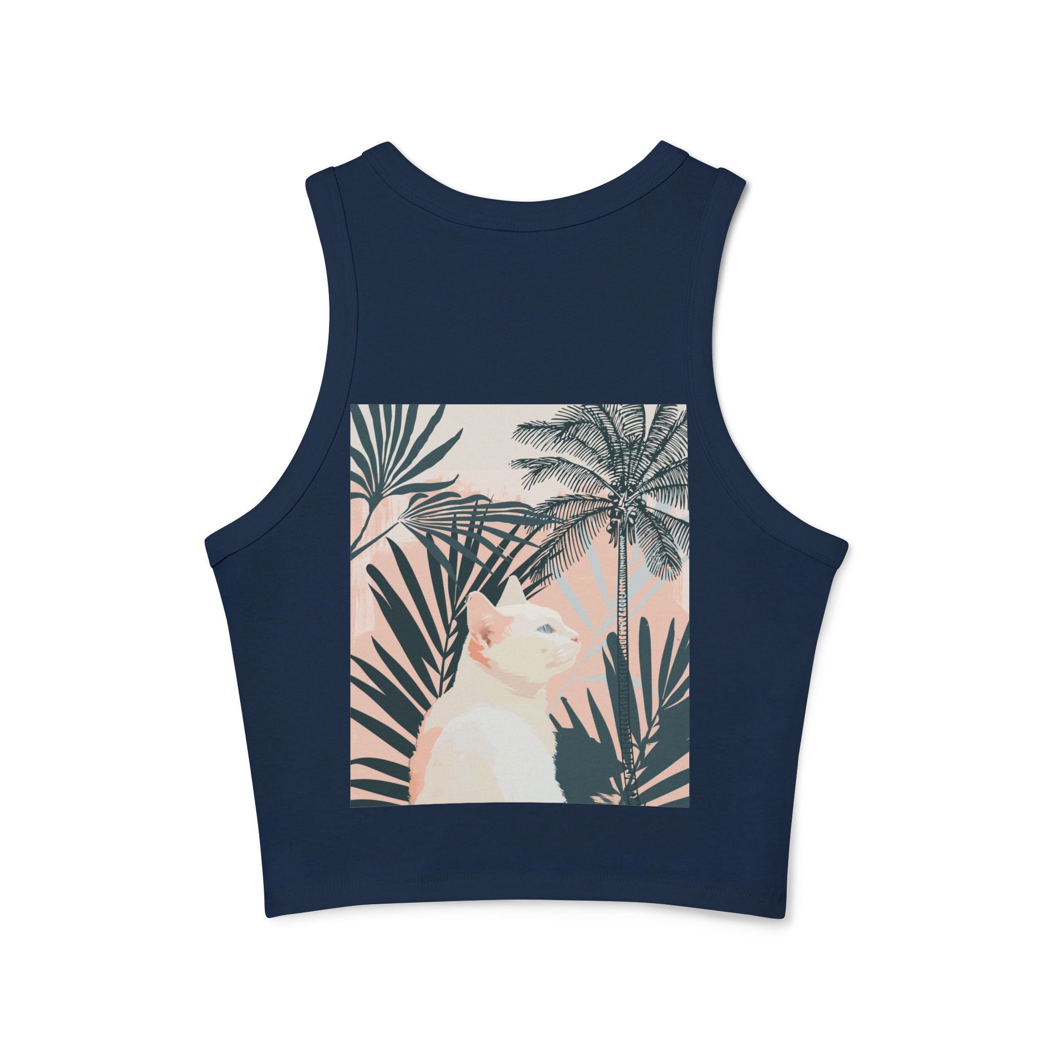 Tropical Cat Racerback Tank Top Tank Top - Blululi