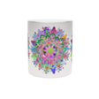 Unique Gift Colorful Mandala Art Hand - Drawn - Metallic Mug (Silver/Gold) - Blululi