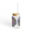 Unique Gift: Colorful Mandala Art Hand - Drawn - Sipper Glass (16oz) - Blululi