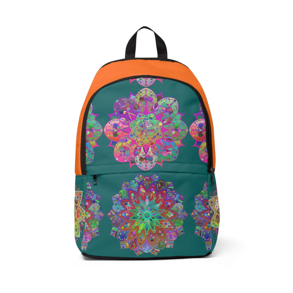 Vibrant Handmade Mandala Design Fabric Backpack showcasing colorful patterns, crafted with art and functionality in mind.