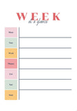 Versatile Weekly Planners, printable weekly planner to do list, minimal weekly program, weekly organizer, weekly journal A4,week at a glance digital download - Blululi