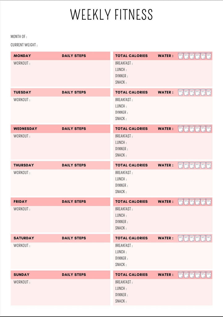 Versatile Weekly Planners, printable weekly planner to do list, minimal weekly program, weekly organizer, weekly journal A4,week at a glance digital download - Blululi