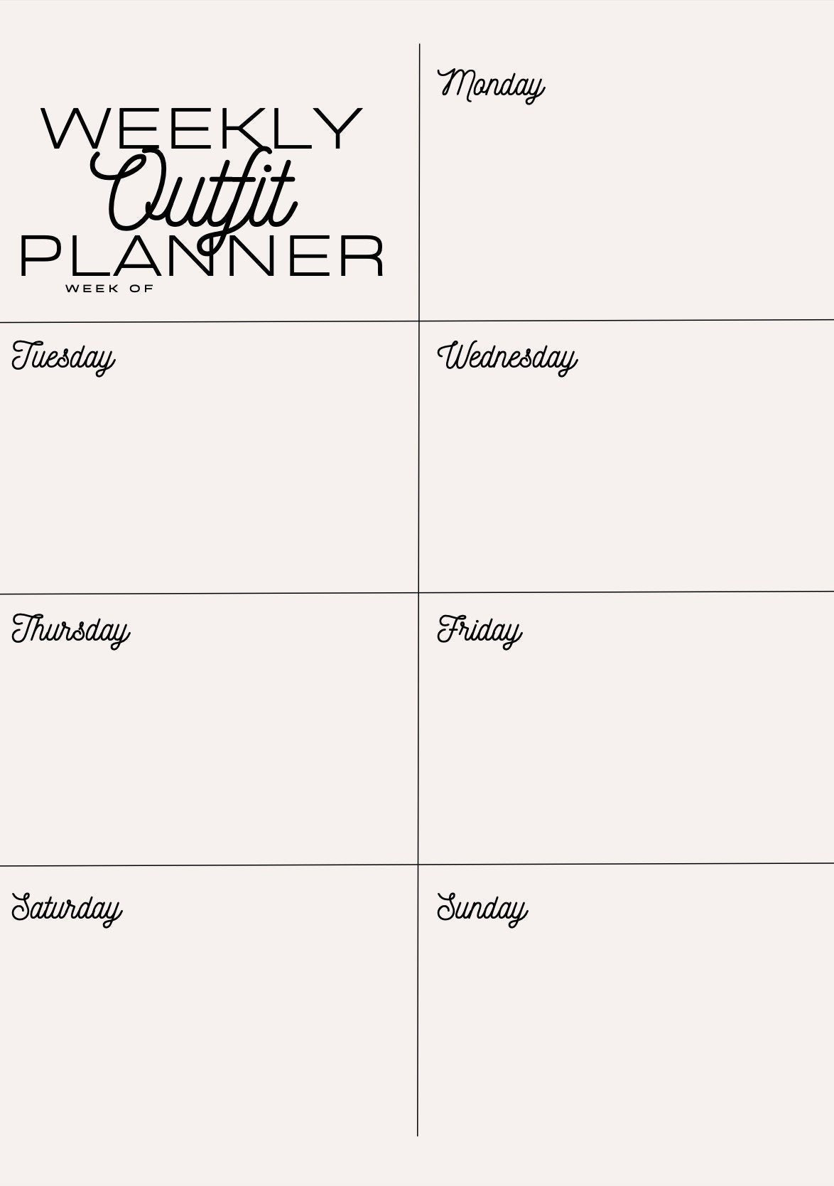 Versatile Weekly Planners, printable weekly planner to do list, minimal weekly program, weekly organizer, weekly journal A4,week at a glance digital download - Blululi