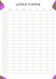 Versatile Weekly Planners, printable weekly planner to do list, minimal weekly program, weekly organizer, weekly journal A4,week at a glance digital download - Blululi
