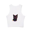 Vibrant Black Cat Watercolor Racerback Tank Top Tank Top - Blululi