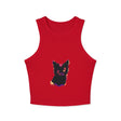 Vibrant Black Cat Watercolor Racerback Tank Top Tank Top - Blululi