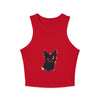 Vibrant Black Cat Watercolor Racerback Tank Top Tank Top - Blululi