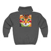 Vibrant Cat Hoodie - Psychedelic Savana Design Hoodie - Blululi