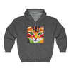 Vibrant Cat Hoodie - Psychedelic Savana Design Hoodie - Blululi