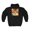 Vibrant Cat Hoodie - Psychedelic Savana Design Hoodie - Blululi