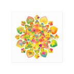 Vibrant Colorful Mandala Art Print Poster Poster - Blululi