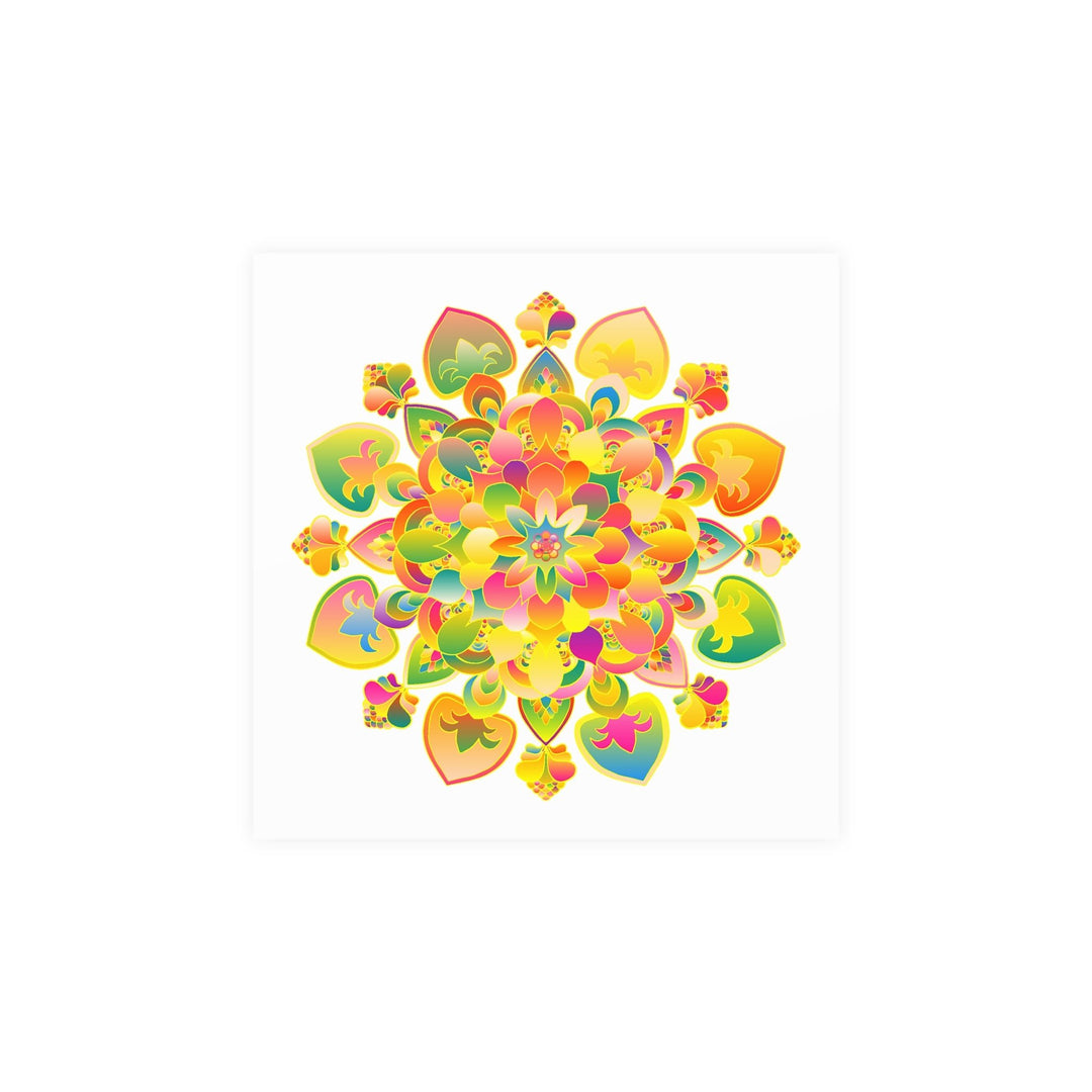 Vibrant Colorful Mandala Art Print Poster Poster - Blululi