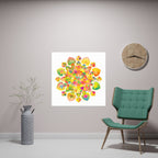 Vibrant Colorful Mandala Art Print Poster Poster - Blululi