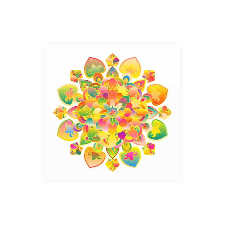 Vibrant Colorful Mandala Art Print Poster Poster - Blululi