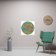 Vibrant Colorful Mandala Poster - Home Decor Art Poster - Blululi