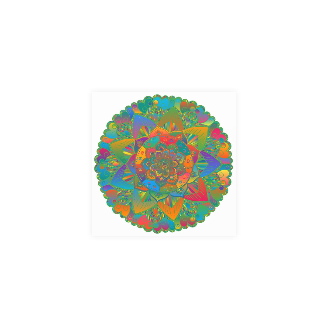 Vibrant Colorful Mandala Poster - Home Decor Art Poster - Blululi