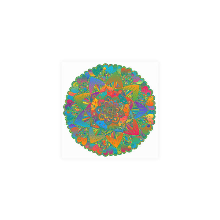 Vibrant Colorful Mandala Poster - Home Decor Art Poster - Blululi