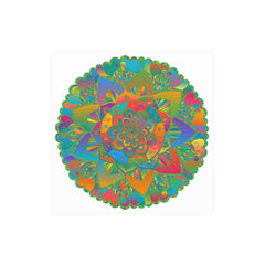 Vibrant Colorful Mandala Poster - Home Decor Art Poster - Blululi