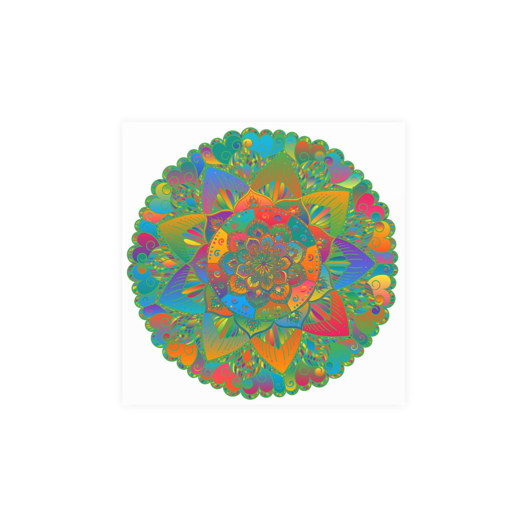 Vibrant Colorful Mandala Poster - Home Decor Art Poster - Blululi