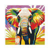 Vibrant Elephant Art Print - Savanna Animal Poster Poster - Blululi