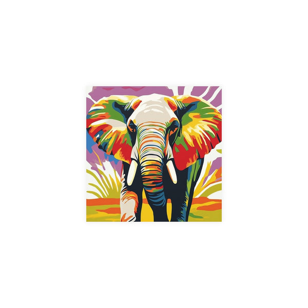 Vibrant Elephant Art Print - Savanna Animal Poster Poster - Blululi