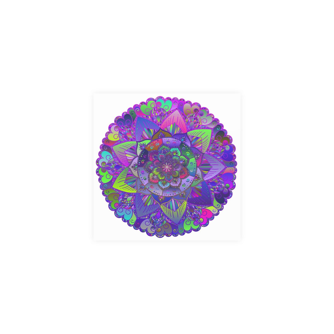 Vibrant Floral Mandala Poster - Home Decor Art Poster - Blululi