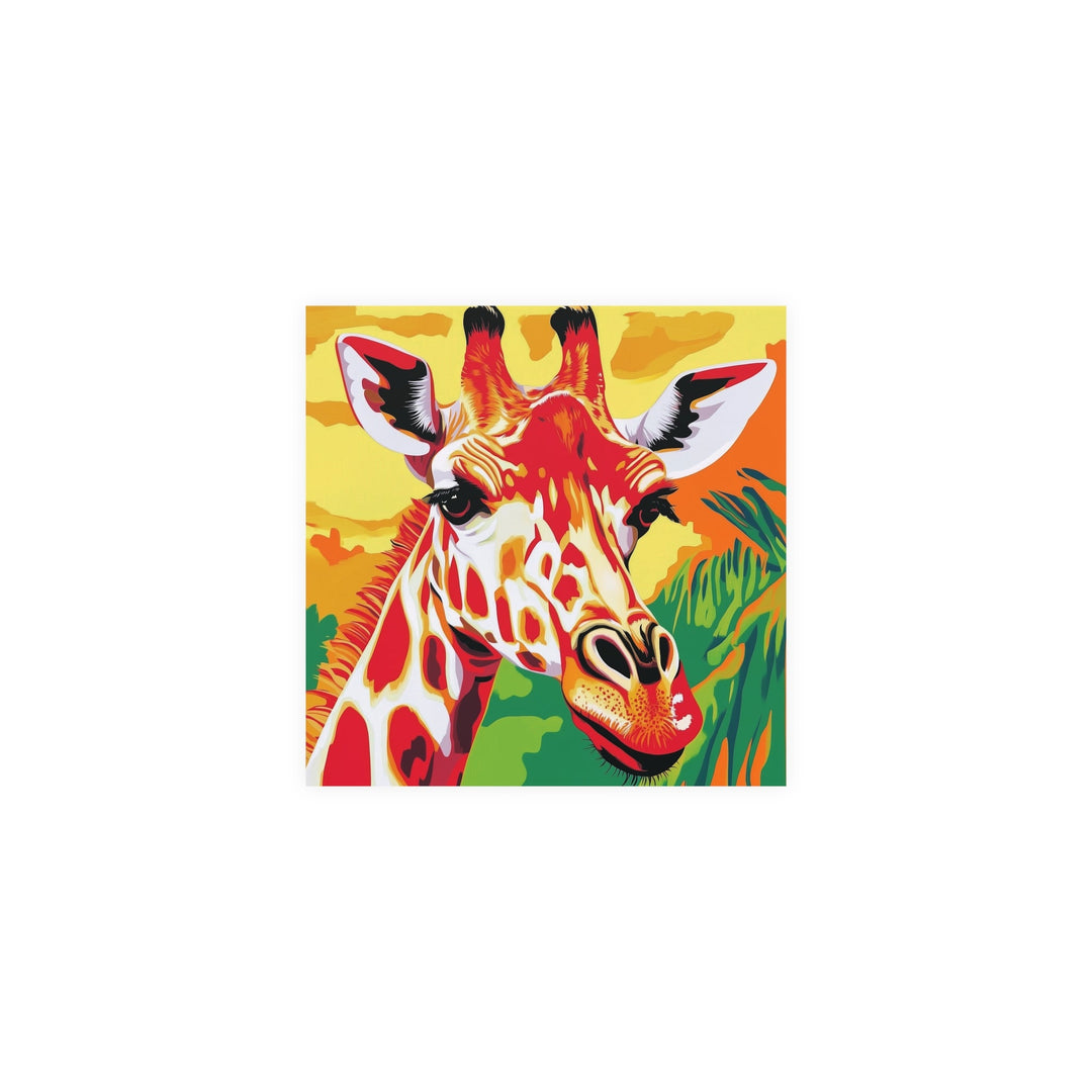 Vibrant Giraffe Savanna Poster - Colorful Art Poster - Blululi