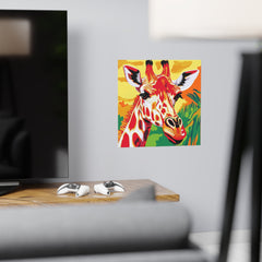 Vibrant Giraffe Savanna Poster - Colorful Art Poster - Blululi