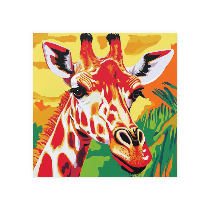 Vibrant Giraffe Savanna Poster - Colorful Art Poster - Blululi