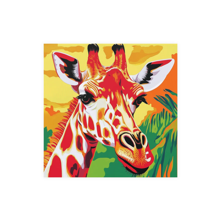 Vibrant Giraffe Savanna Poster - Colorful Art Poster - Blululi