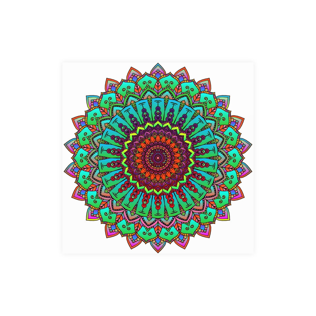 Vibrant Hand - Drawn Mandala Poster Art Poster - Blululi