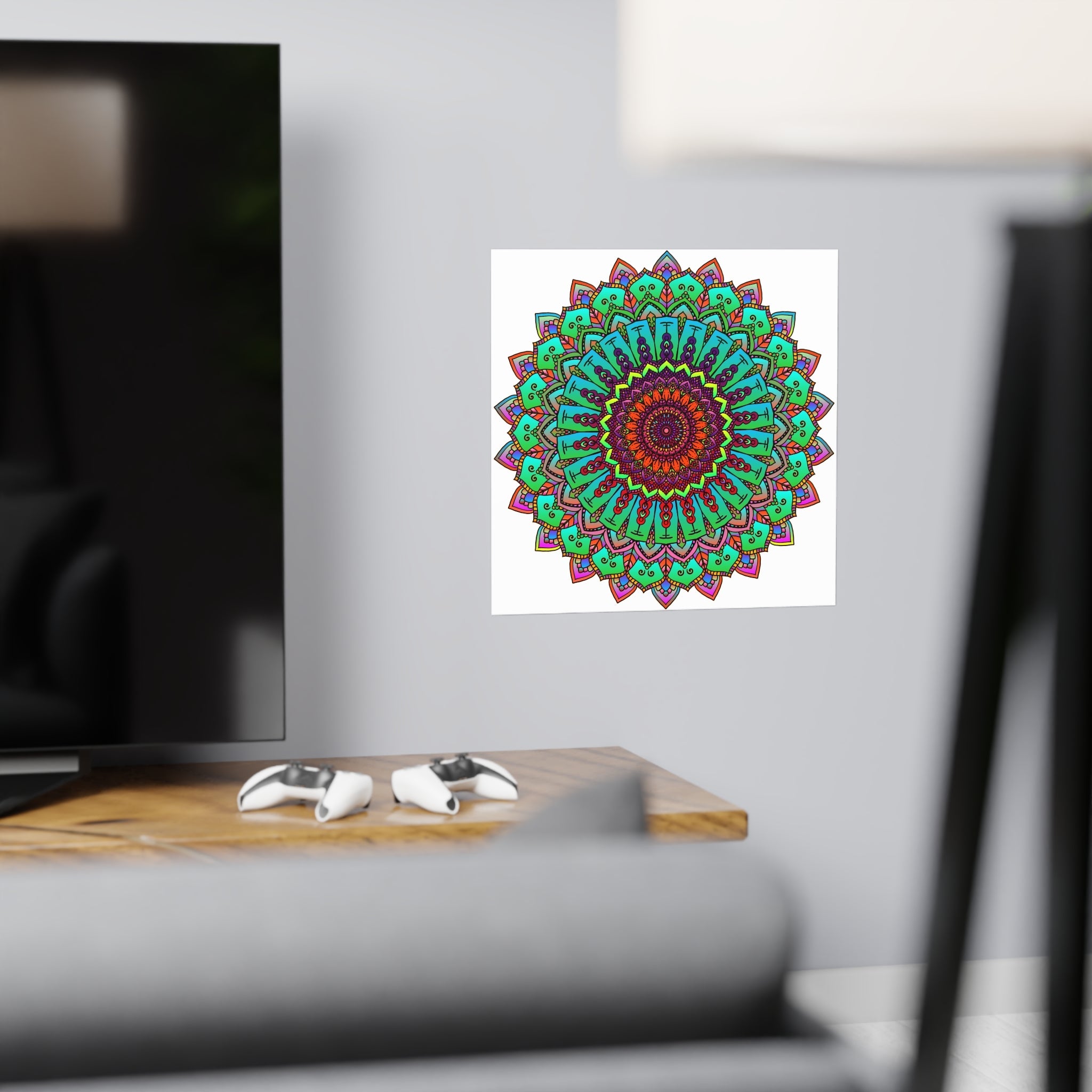 Vibrant Hand - Drawn Mandala Poster Art Poster - Blululi