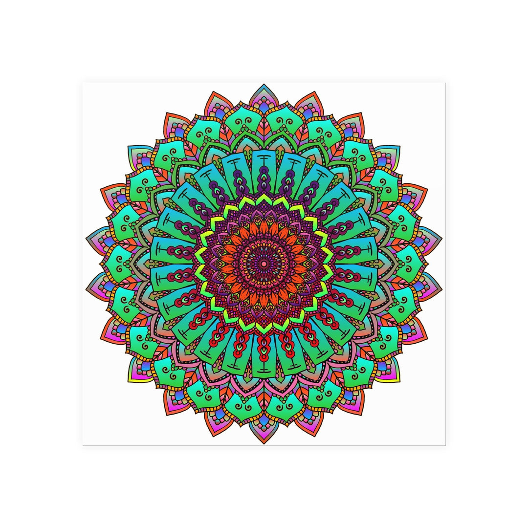 Vibrant Hand - Drawn Mandala Poster Art Poster - Blululi