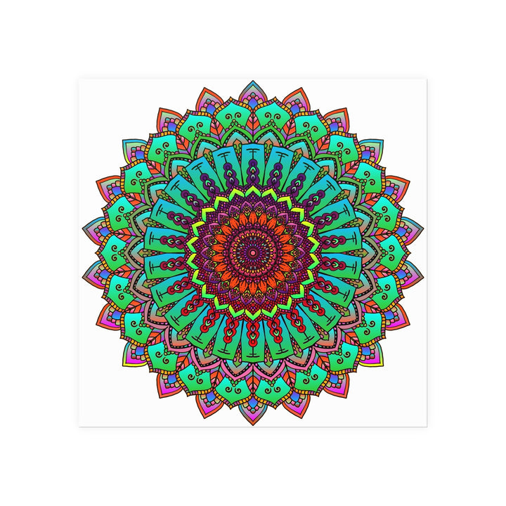 Vibrant Hand - Drawn Mandala Poster Art Poster - Blululi